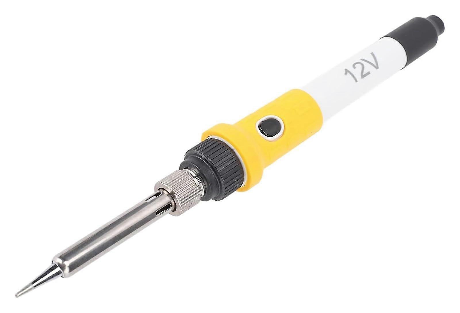 Portable 12V Car Soldering Iron Kit with Heatproof Silicone Handle for Electronics