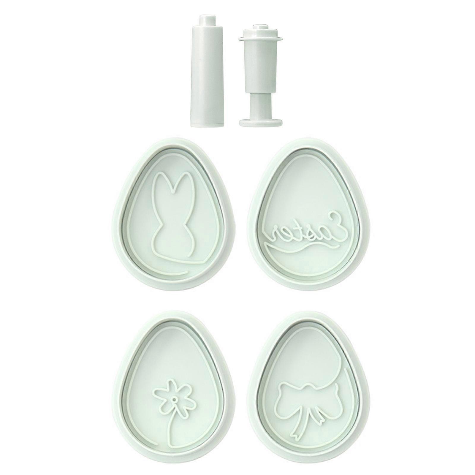 Festival Cookie Cutters Cookie Moulds Easters Eggs Shaped Plastic Material Cookie Cutters for Making Easters Cookie Multicolor