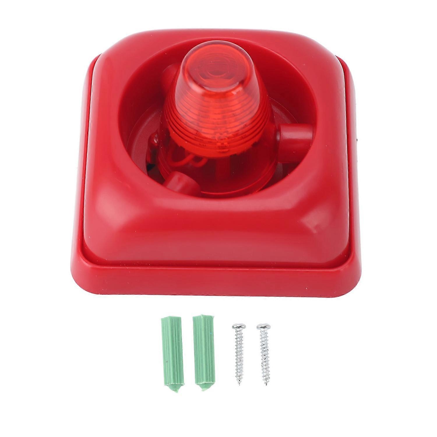 LED Audible Visual Alarm Strobe Warning Horn 3 Sound Modes Flashing Light Fire Security Horn DC12V 2