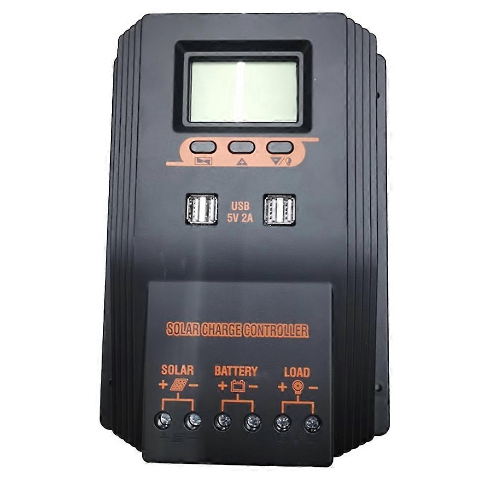 MPPT/PWM Solar Charger Controller 100A Solar Panel Regulator LCD Display Various Load Control Modes