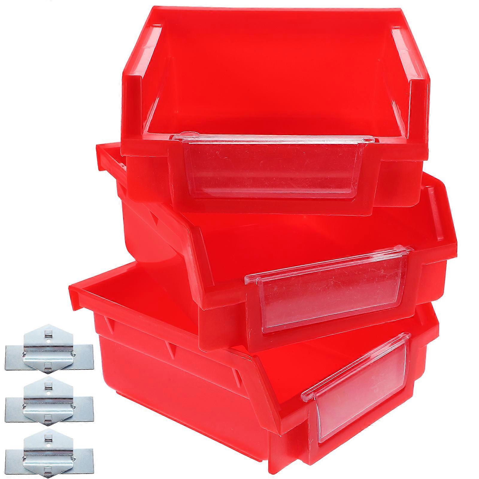 3pcs Pegboard Bins Heavy Duty Peg Board Bins Utilities Tools Storage Boxes with Hooks for Home Garage