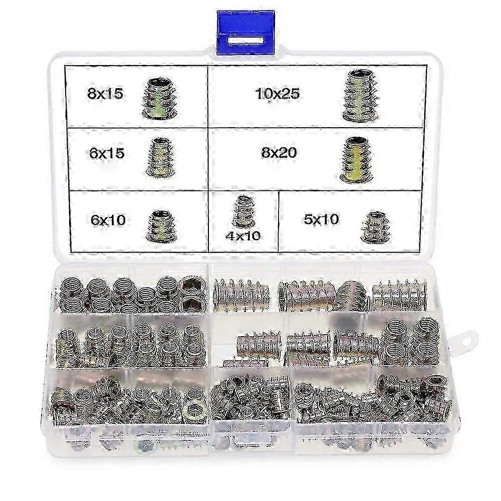 Thread Insert Wood, 100 Pieces Zinc Alloy Furniture Hexagon Socket Screw, Inserts Thread Insert