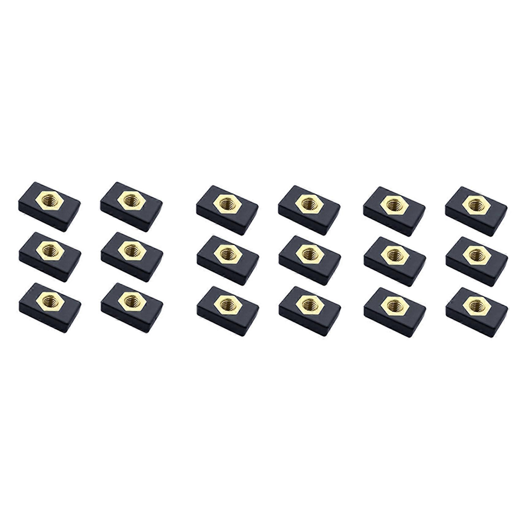 18Pcs M6 Copper Sliding Nut Side Mount Slide Track Rail Fishing Rod Pole Holder Mounting Base for Ka