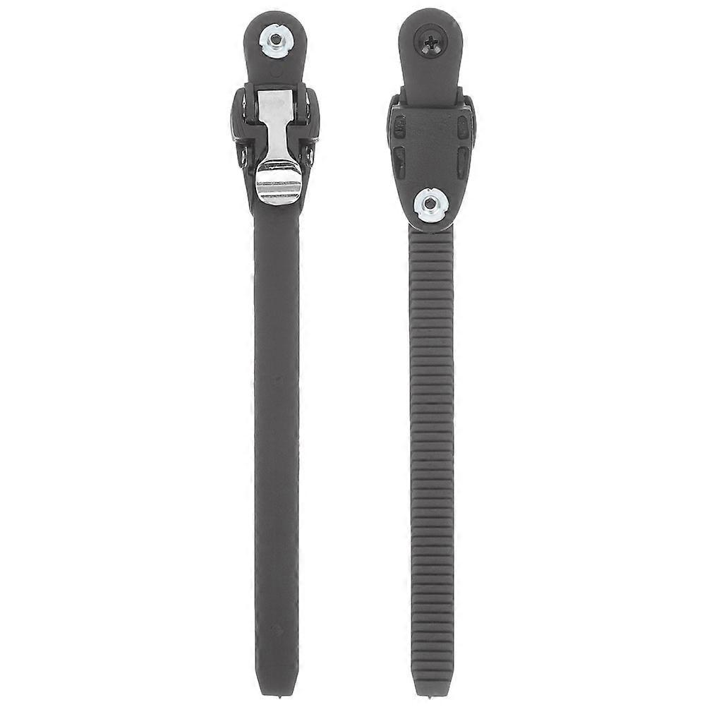 Black PVC Roller Skate Buckle Strap for Professional Fixing 2Pcs Set