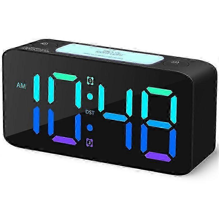 Super Loud Alarm Clock for Heavy Sleepers Adults, Digital Clock with 7 Color Night Light