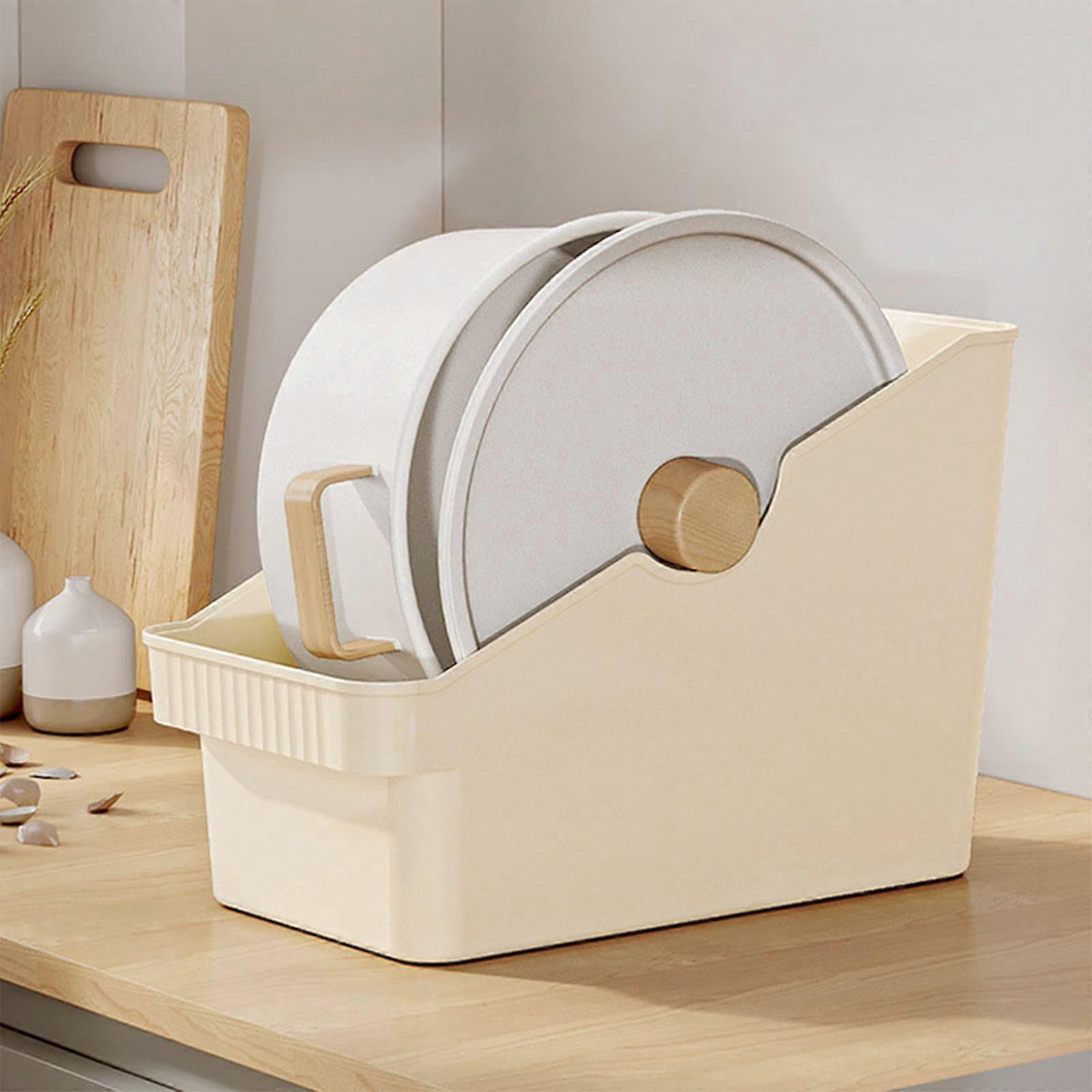 Txmfgh Kitchen Organizer Spice Storage Box with Large Opening - Durable Plastic Design for Easy Access and Versatile Use