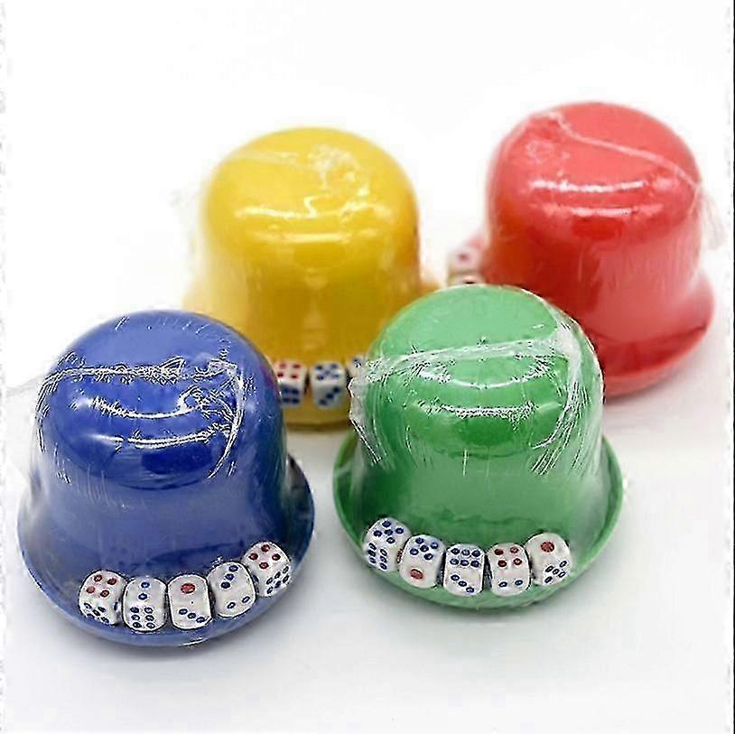 Dice Cup with 5 Standard Dice Game Pieces Set