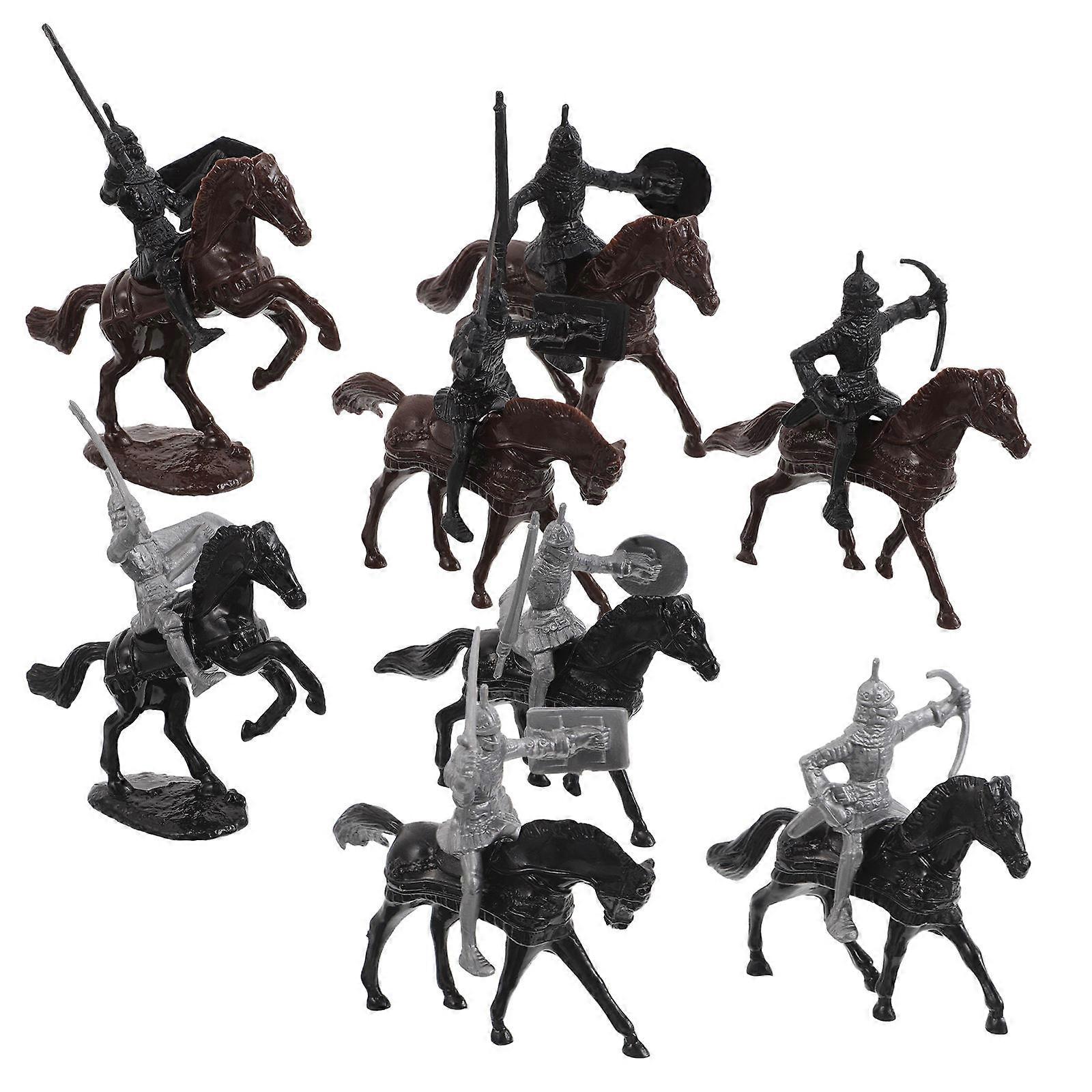 32Pcs Knight Soldier Model Set with Horses for