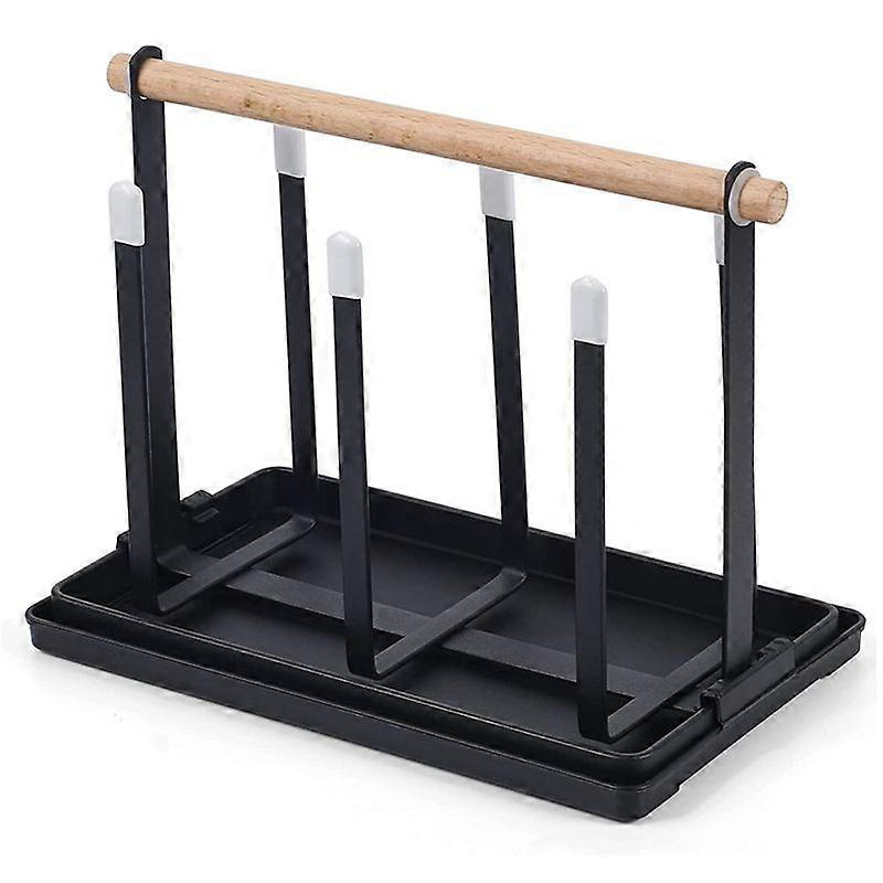 Pullonpidike, astiankuivauspullot, 6 pulloteline, metallinen mukinpidike