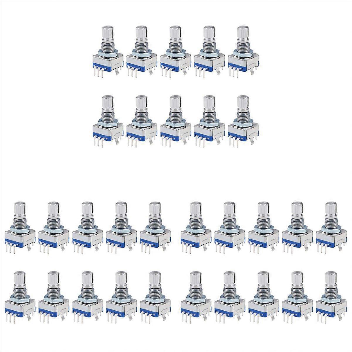 360 Degree Rotary Encoder Code Switch EC11 5 Pins 15mm Shaft 10Pcs