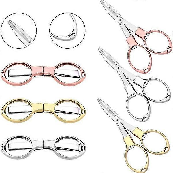 6-pack of folding stainless steel scissors