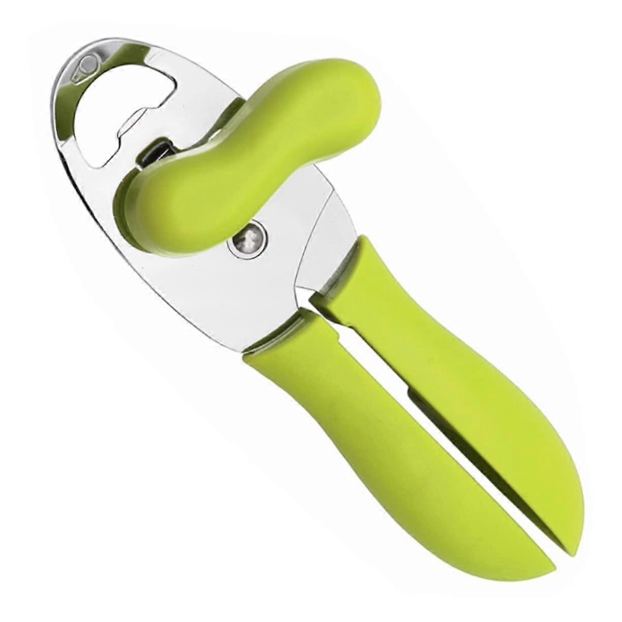 Manual Can Opener with Lid Remover, Stainless Steel MultiFunctional Bottle Opener, Ergonomic Grip