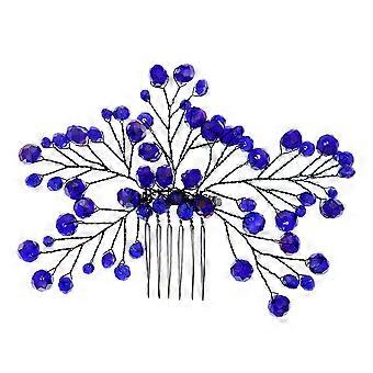 Bruid Haar Kam Blauw Zirkoon Haar Kam Haar Insert Kam Bruiloft Haar Accessoires