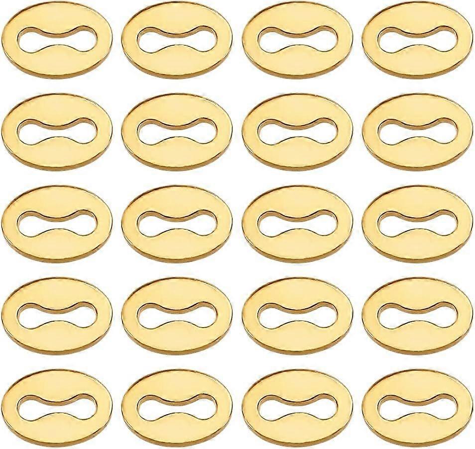 20 Pcs 925 Sterling Sliver Chain Tabs End Chain Drop Charms Chain Extender Connectors Small Oval Chain Tab Link End Tags Clasp Connector for Jewelry S