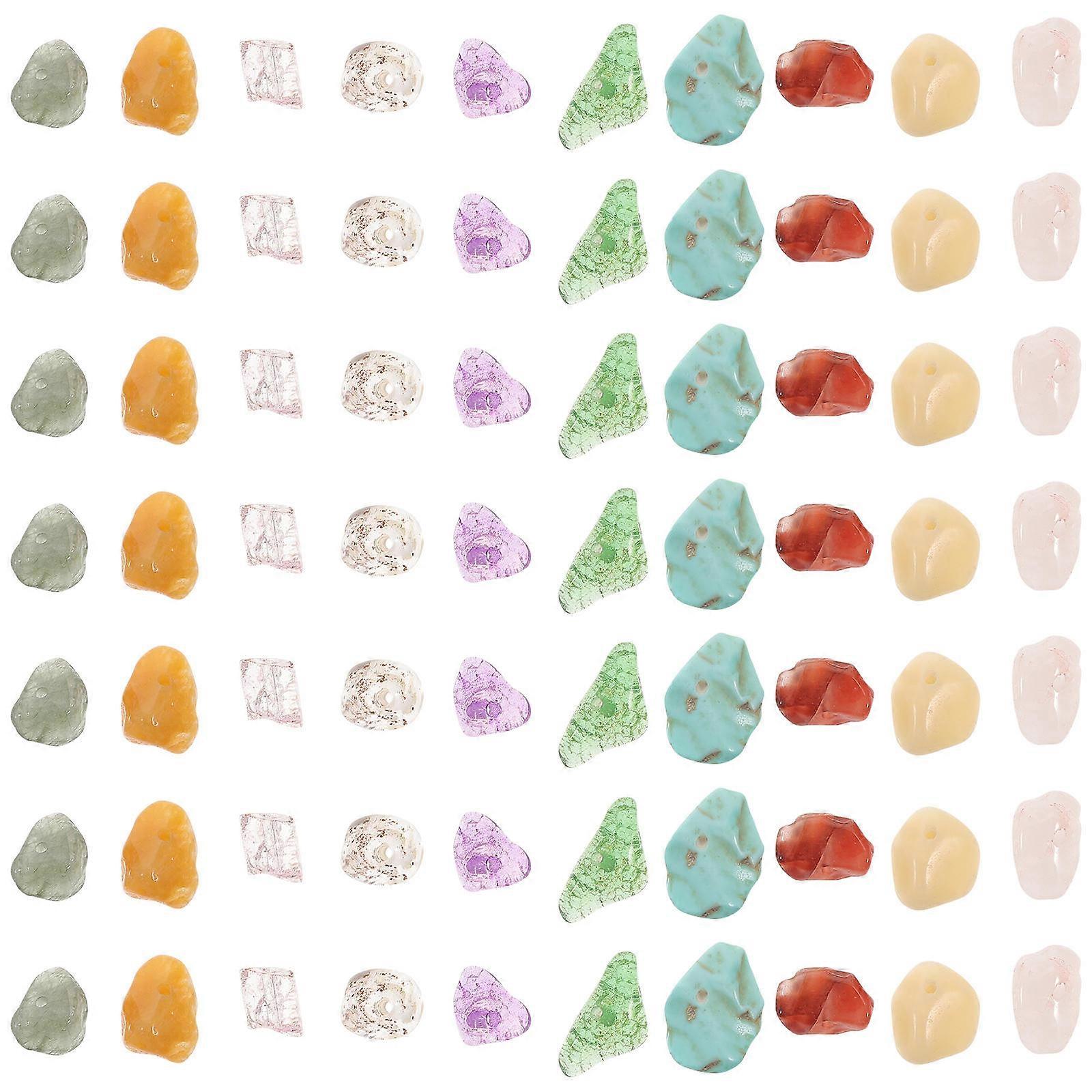 Assorted Color Irregular Stone Beads For Handcraft Unique Gravel Beads For Jewelry Making 1 Set Perfect For Craft Projects