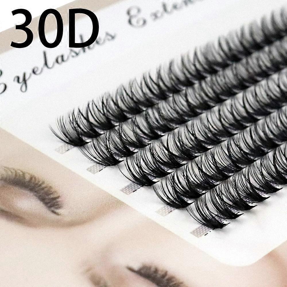 IGUIONSS 3 rows 120 bundles Eyelashes Single Clcomter Self-Grafting  A Shape Premade Volume False lashes Long Lasting Natural