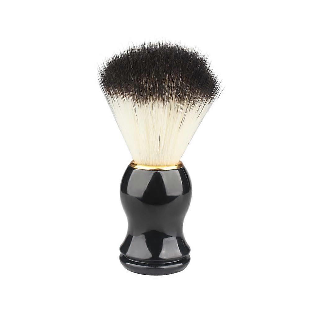 Shaving Brush with Soft Synthetic Bristles and Wooden Handle for Men's Beard Grooming and Foam Lathering