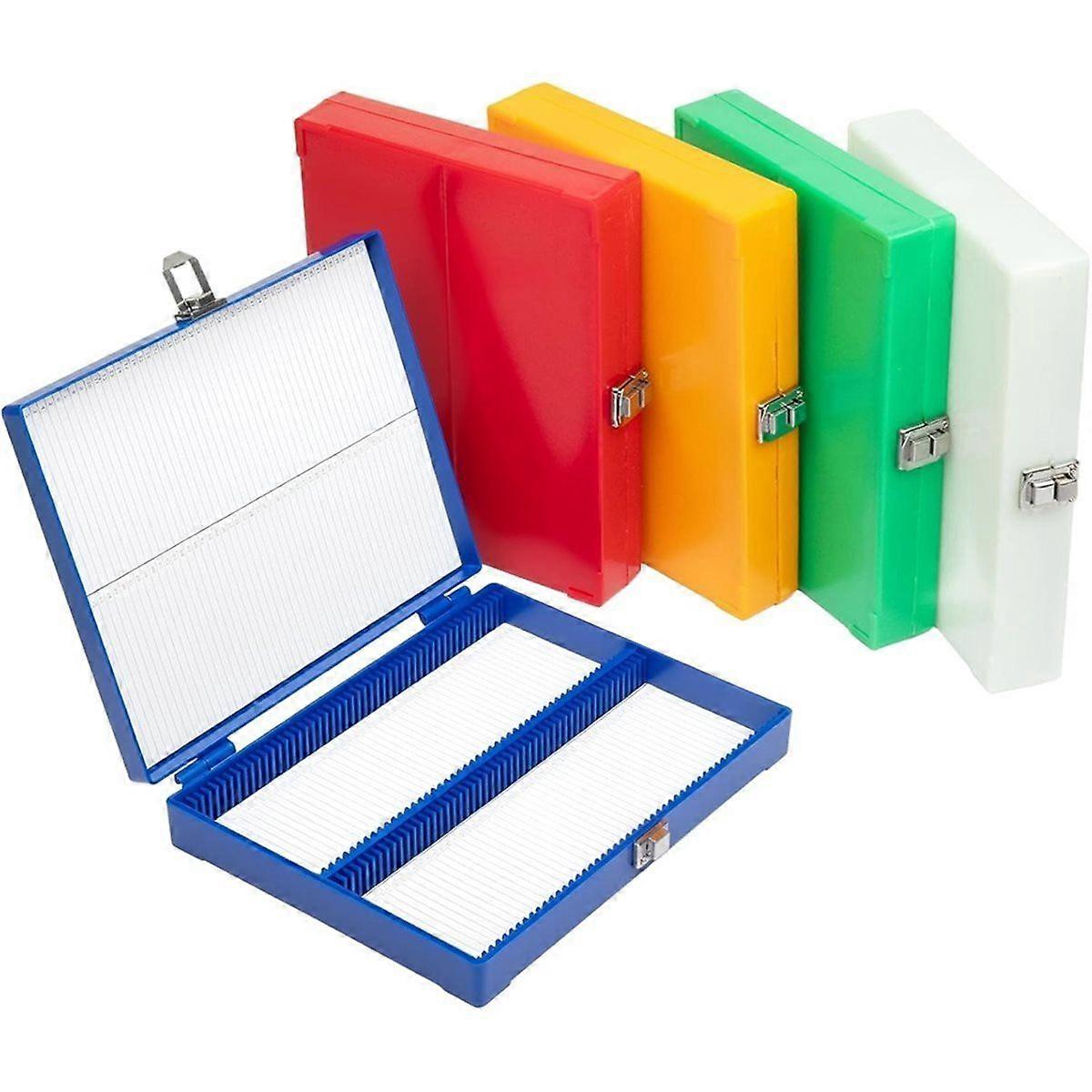 5PCS Microscope Slide Box