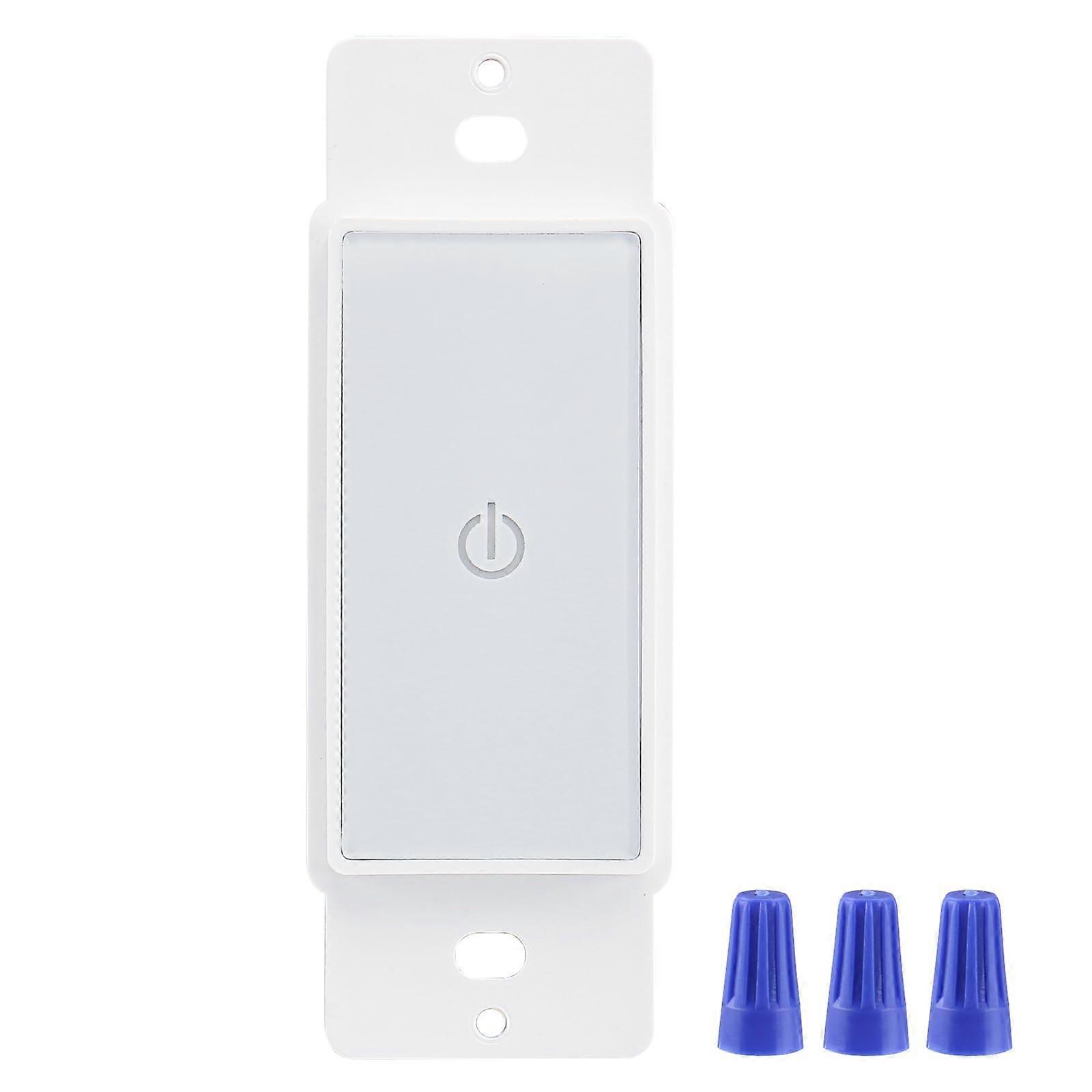 Wall Touch Light Switch Capacitive Control with LED Indicator ETL Listed White 1 Pack