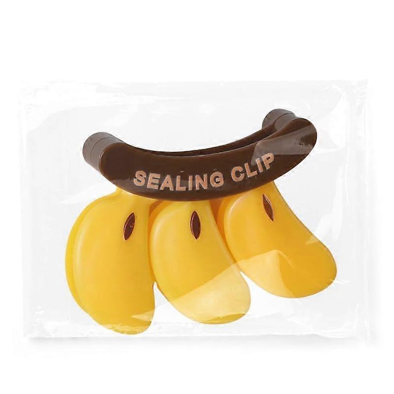 2 Pack Banana Shaped Magnetic Bag Clips for Food Sealing and Cute Refrigerator Decoration (Yellow)