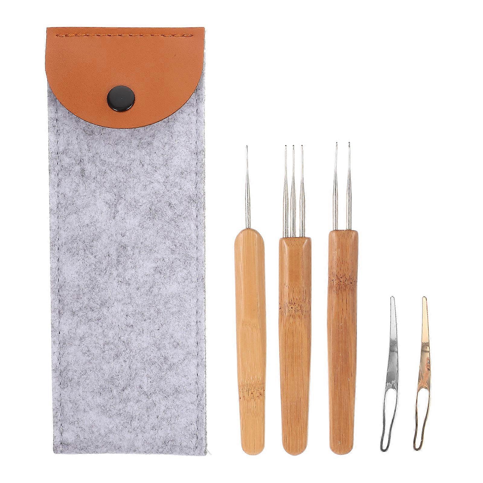 Assorted Color Bamboo Dreadlock Tool for Interlocking with 1Set