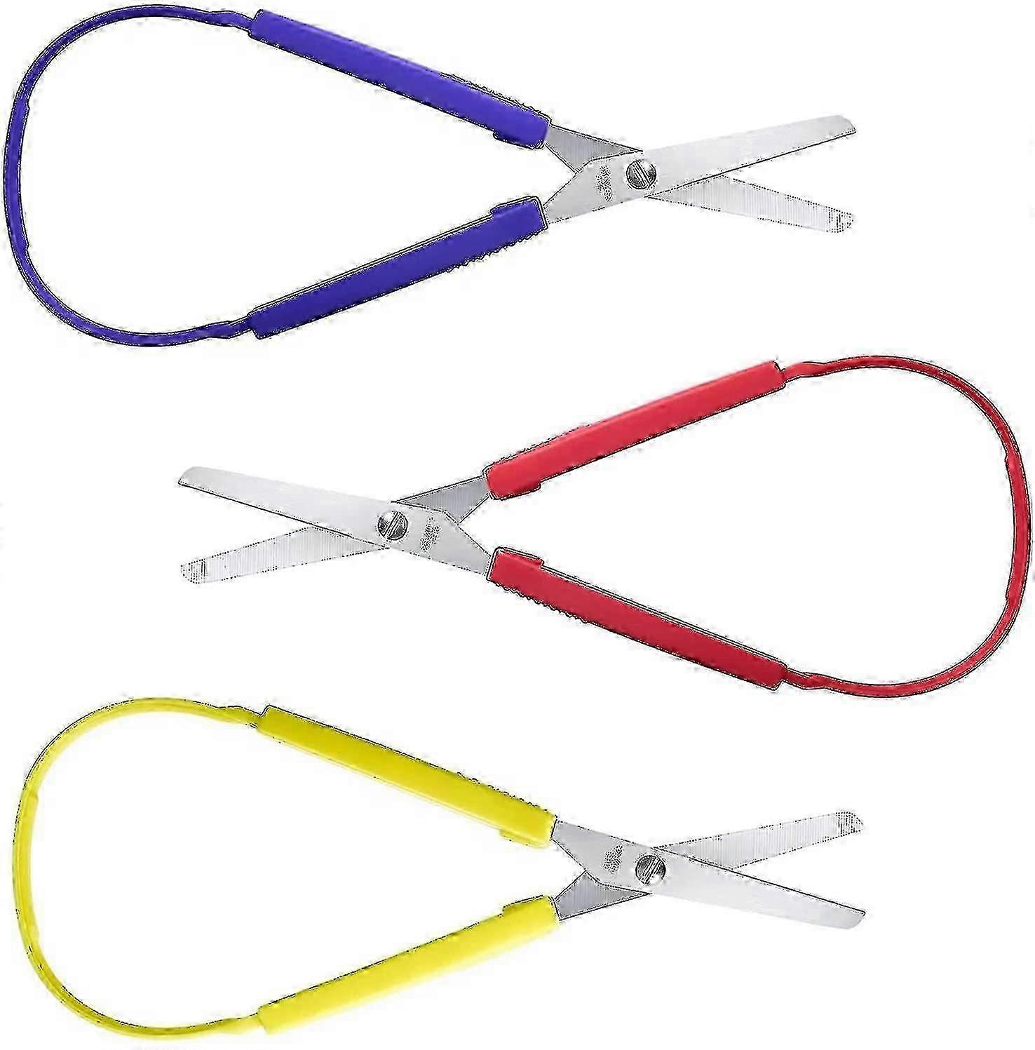 Safety Scissors for Children & Adults - 3 Loop Scissors with Easy-Grip Design