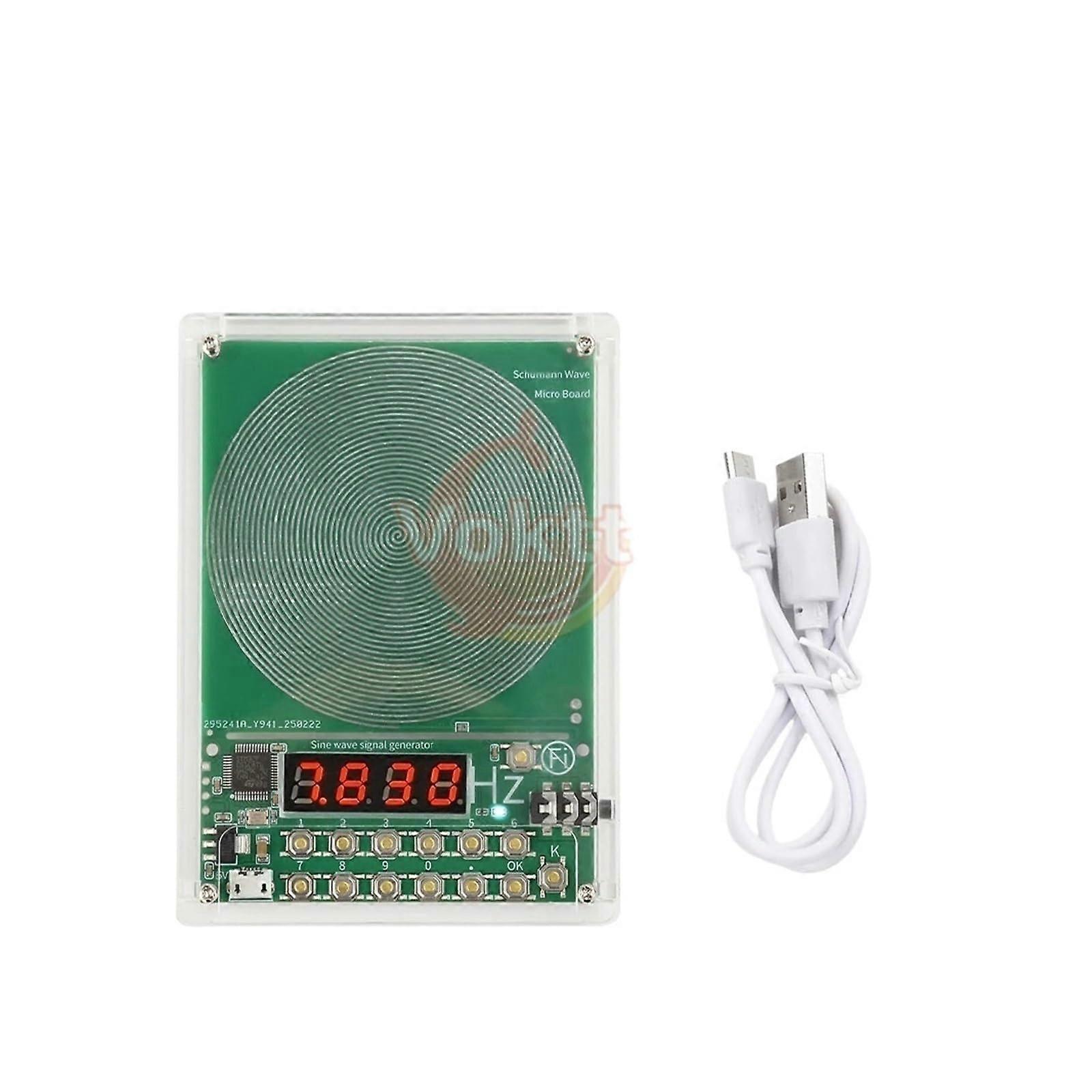 Schumann Wave Generator DC 5V, 0.01H100000H Inductance, Adjustable 7.83 Hz, Sine Wave Output, Micro USB, With Shell