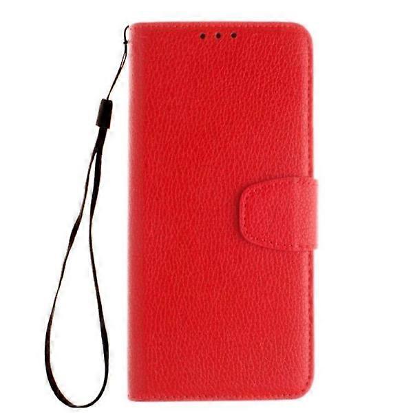 Compatible with Huawei P8 Lite - Stylish Wallet Case from NKOBEE Red
