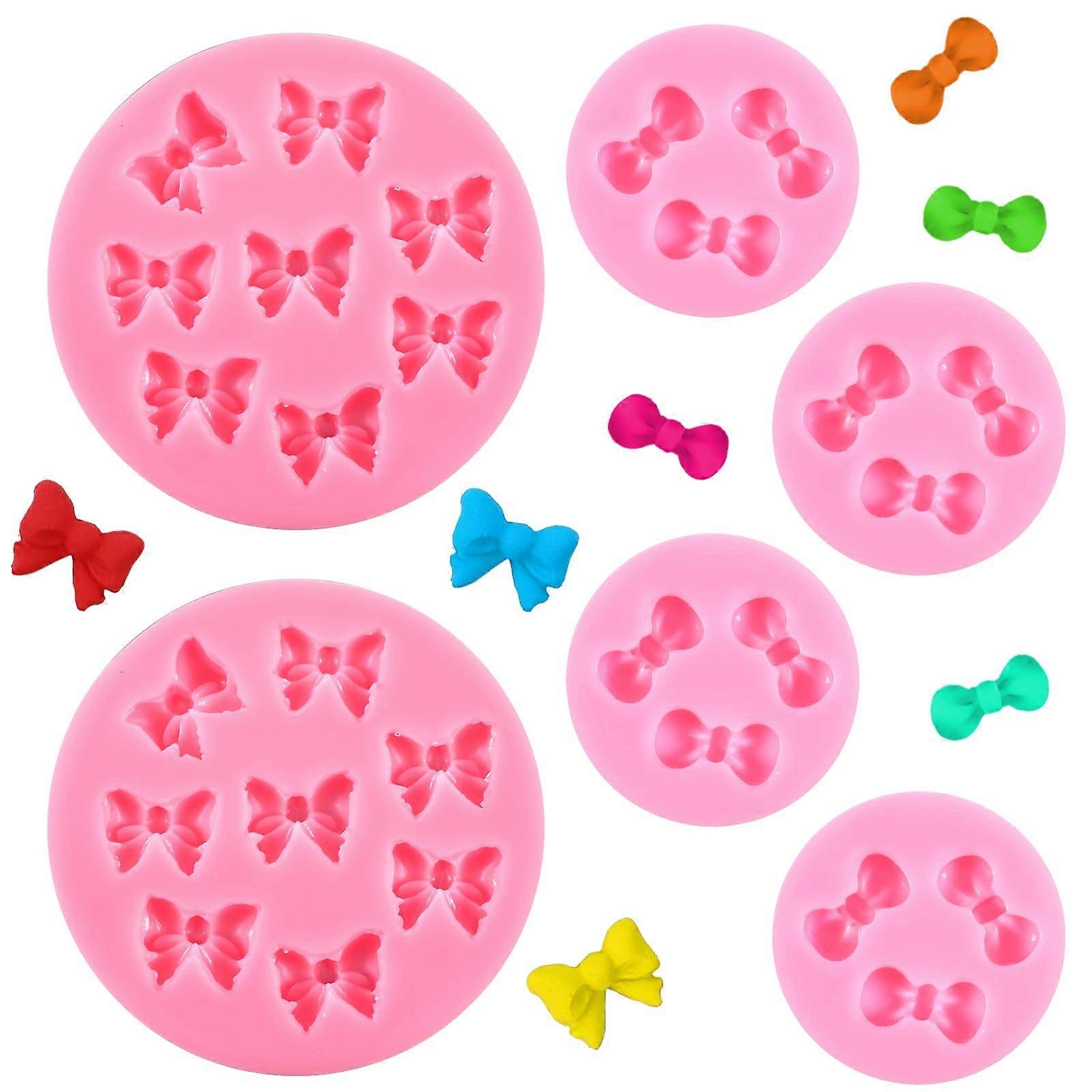 Silicone Chocolate Mold Set with Detailed Bow Designs, Nonstick Cake Pop and Candy Molds for Baking