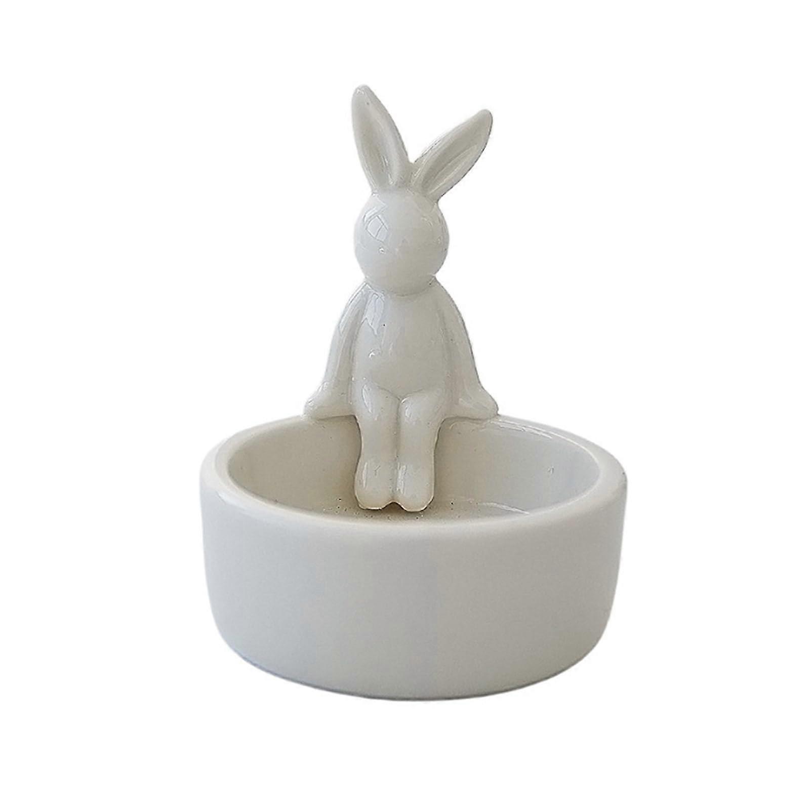 Ceramic Tealight Holder with Elegant Easter Design for Bedroom and Home Decor Gift