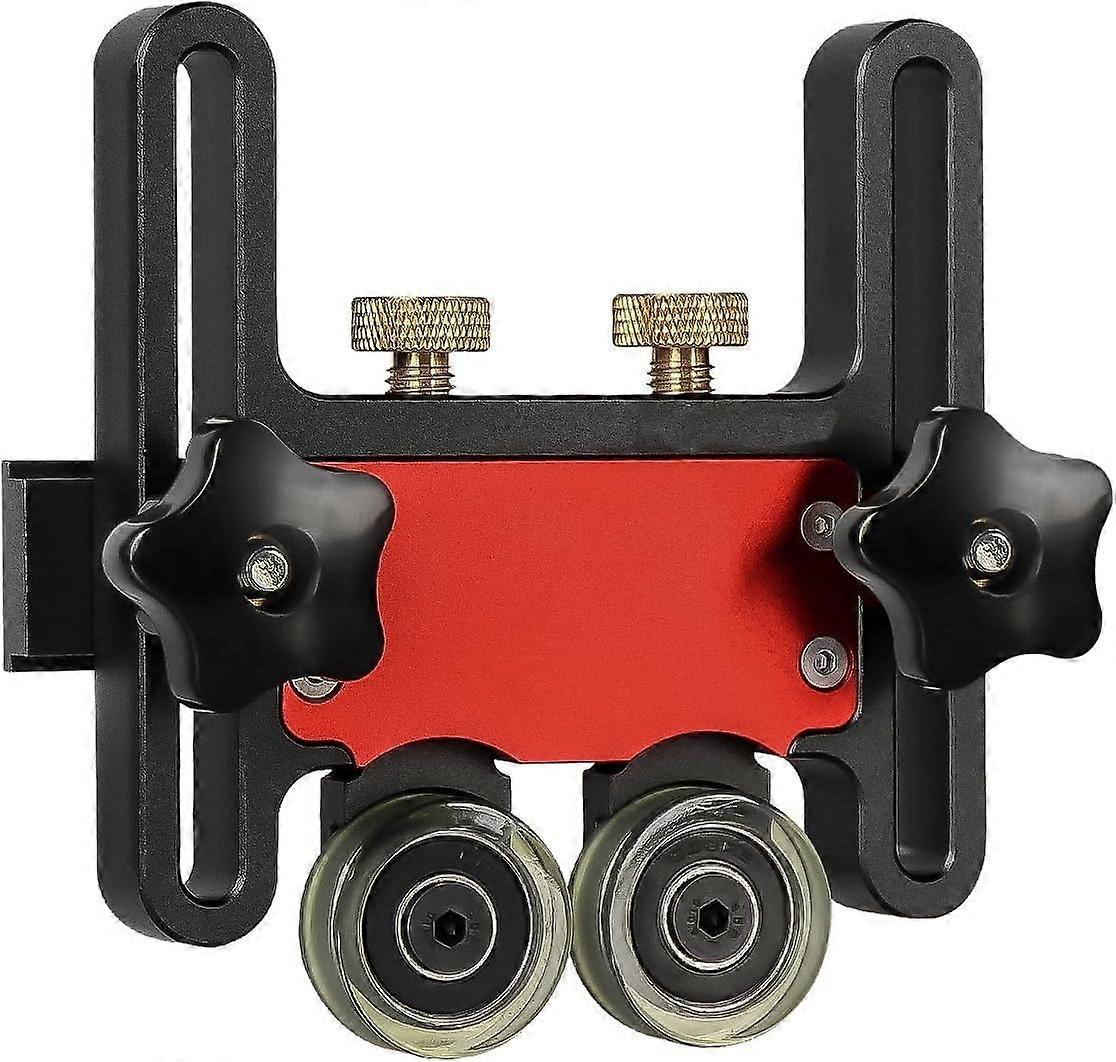 Aluminum Alloy Table Saw Featherboard with Roller Guide, Push Block Jig for 30 or 45 Miter Slots