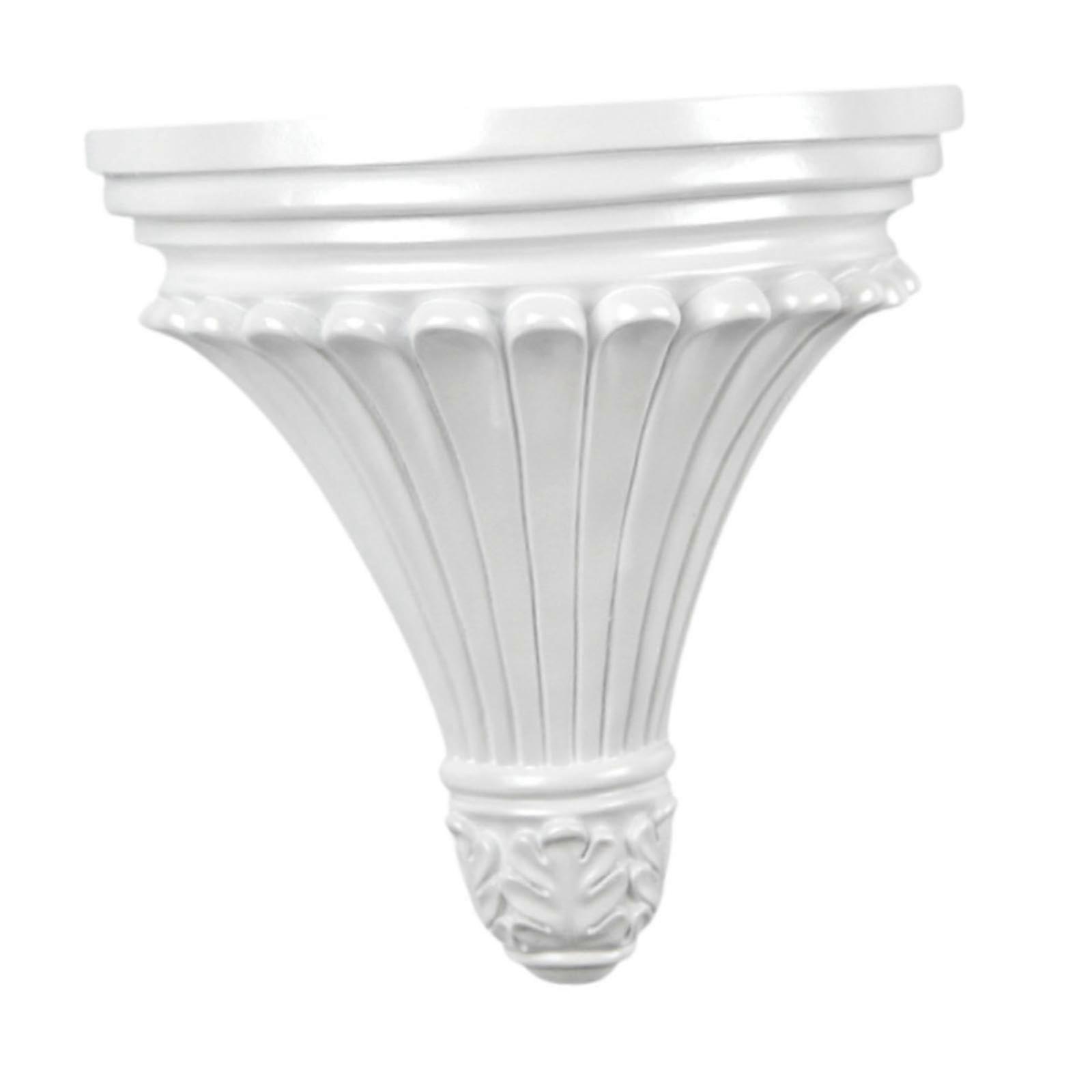 Wall Mounted Shelf Decorative Resin Retro Style Floating Shelf White Large Wall Display Organizer