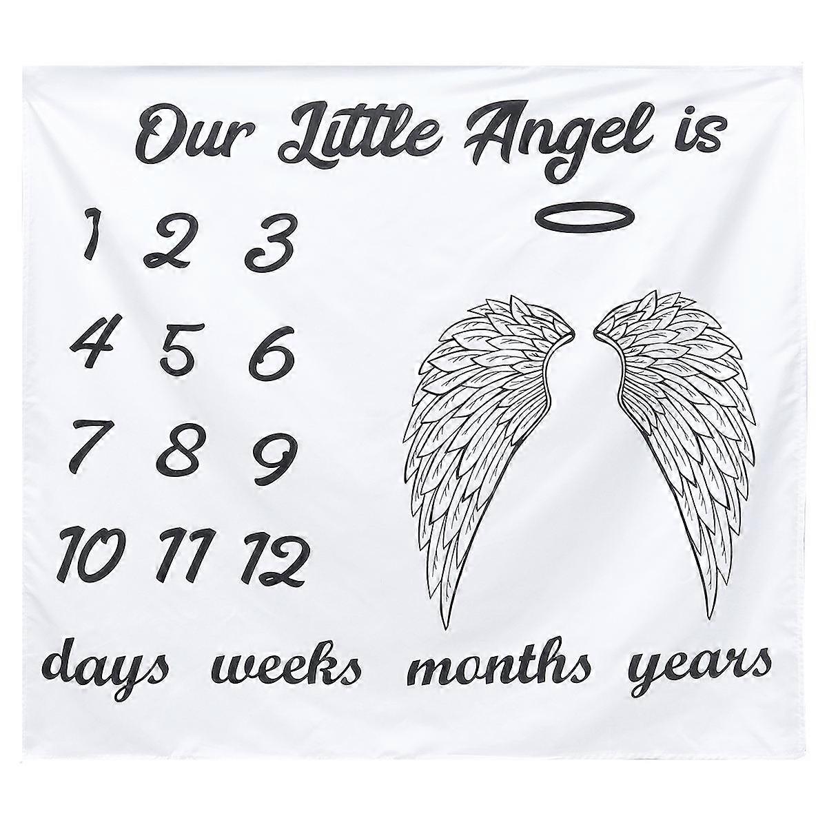 Newborn Photography Props Backdrop Blanket for Angel Wings 3Pcs Set