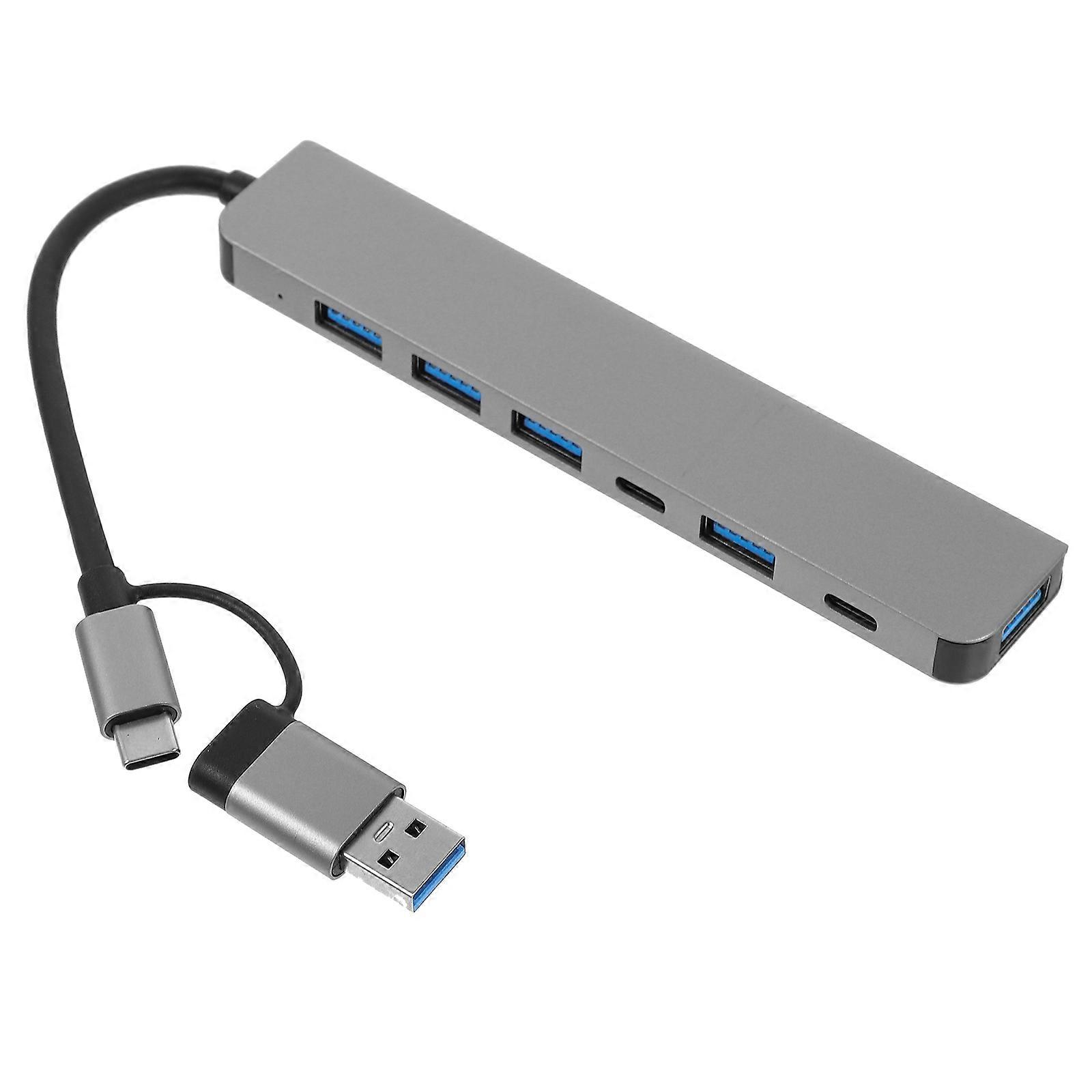 USB Hub Multi-Ports Adapter For Laptop And Computer With 7 In 1 Functionality Offering Versatile Connectivity Solutions 1Set