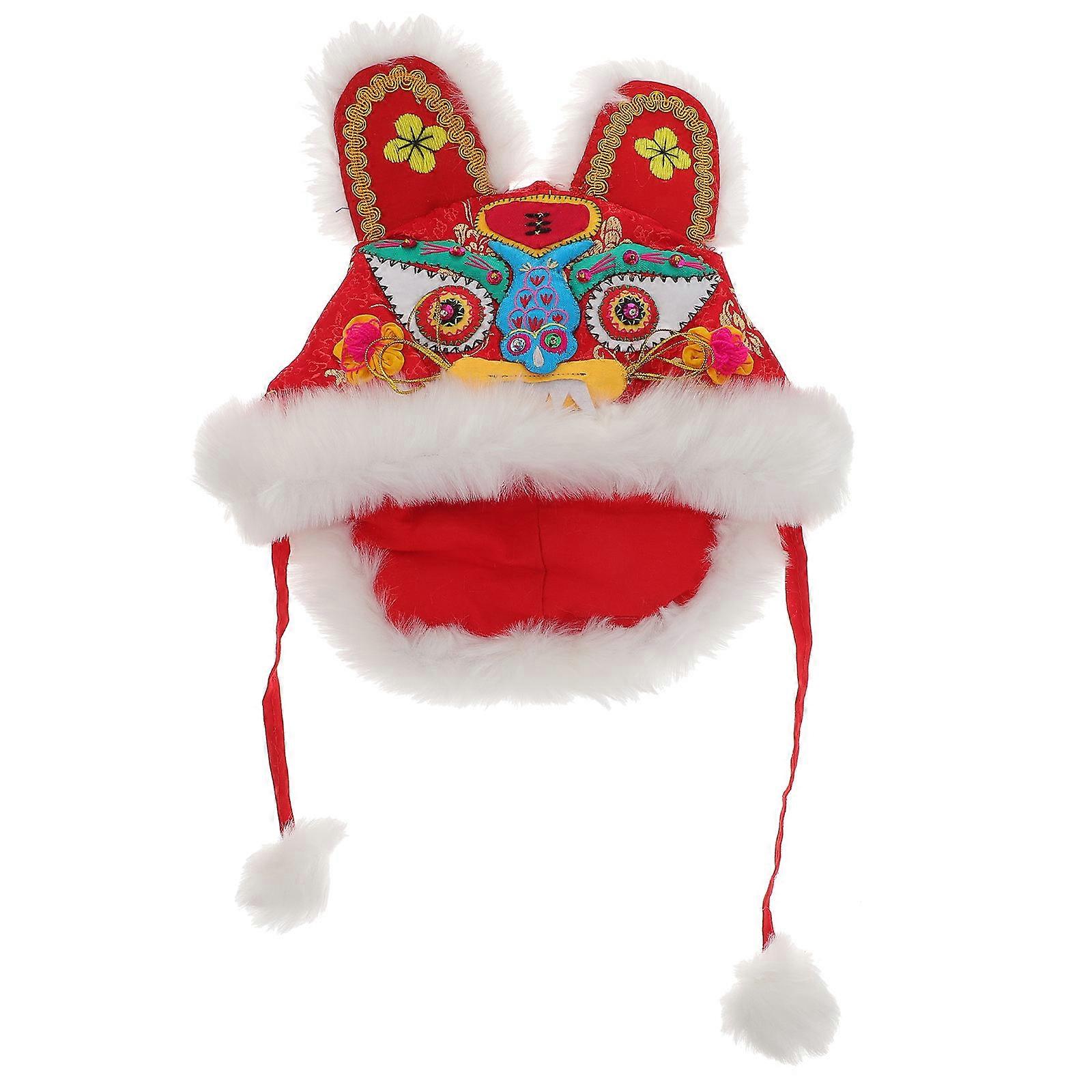 Kid Tiger Head Hat for Decor Red Hat Decorative