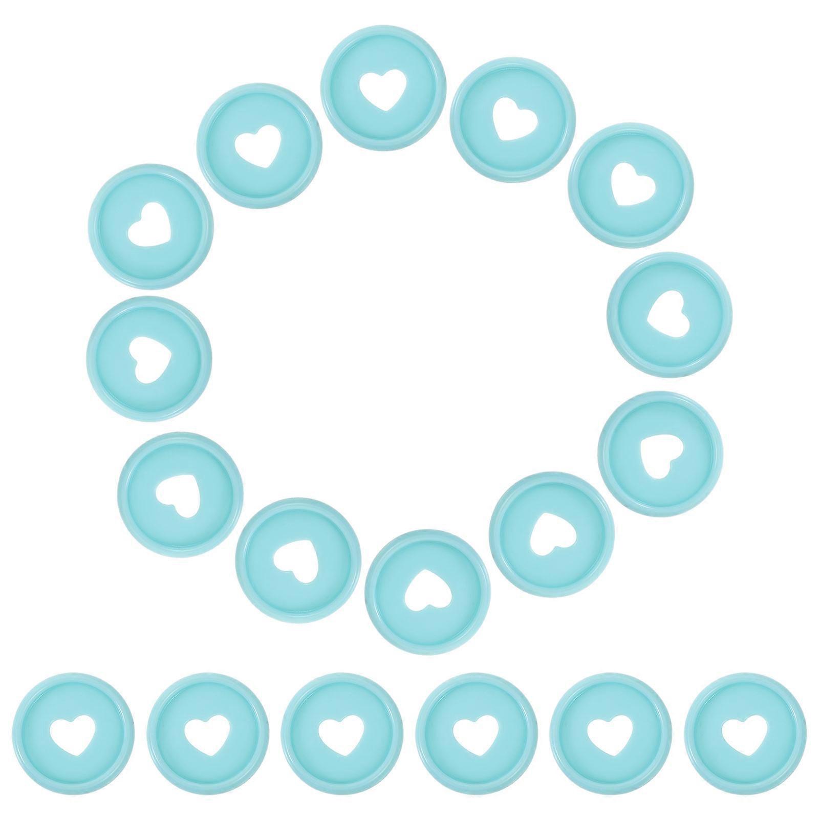 Plastic Binder Discs Sky-Blue for Planner 50Pcs Loose-Leaf Notebook Discs