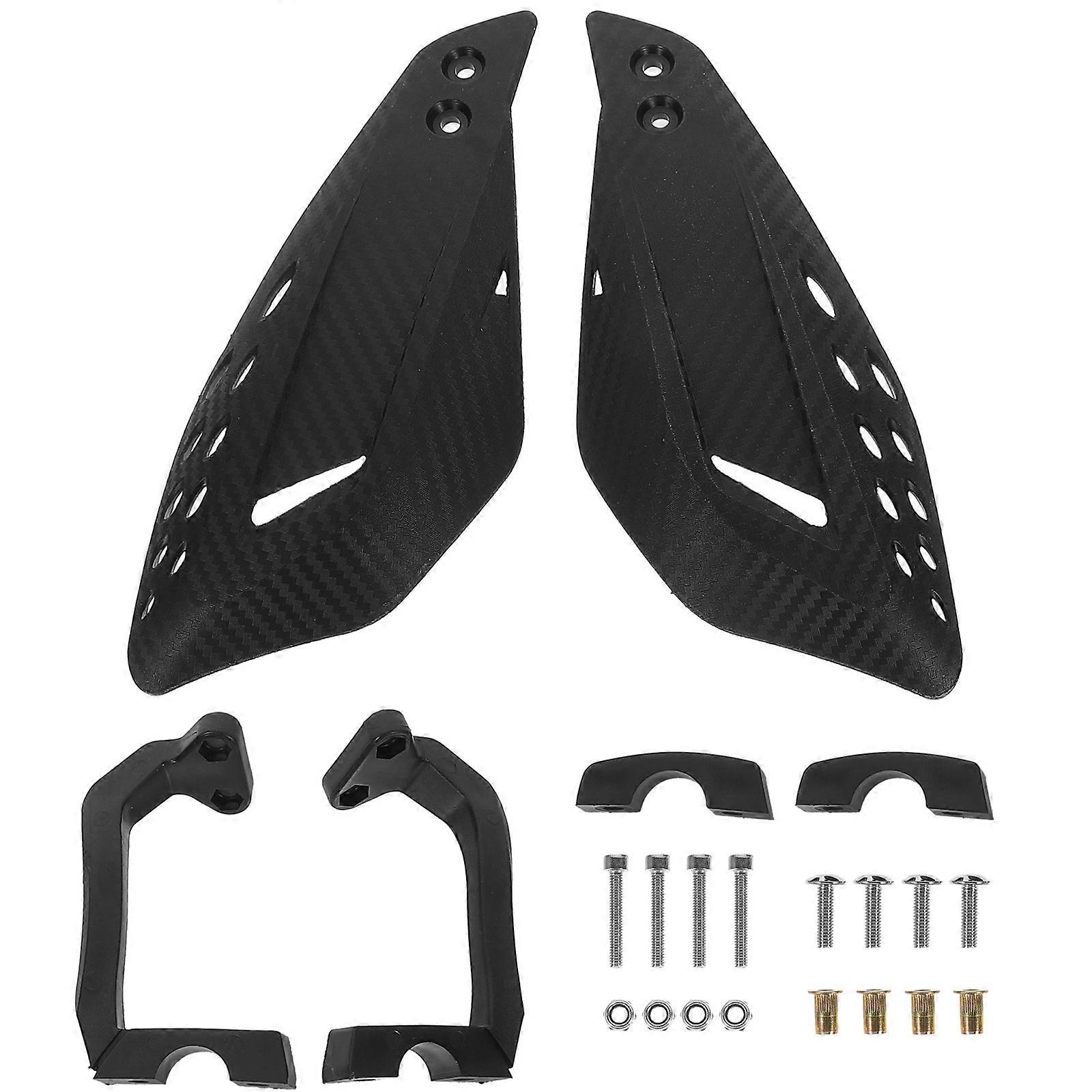 Motorcycle Handlebar Protector for Wind Guard 4Pcs Black Set