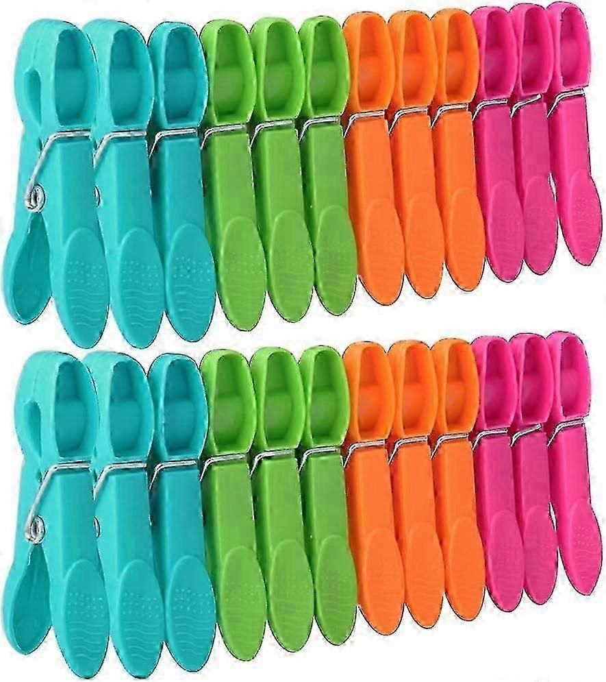 Laundry Pegs Clothes Clips, 24 Pack Clothes Pegs Plastic Clothes Pegs
