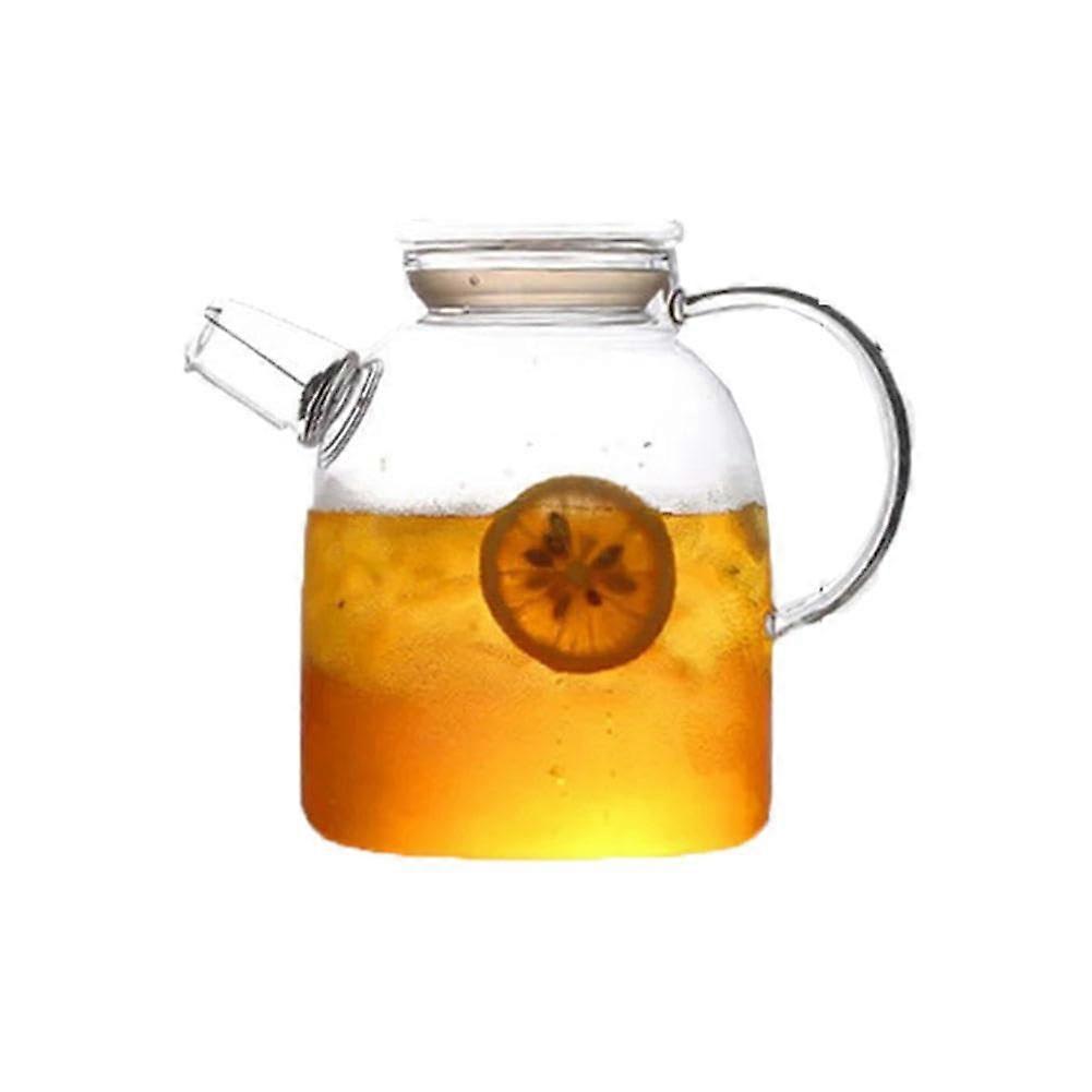 Large 1600ml Borosilicate Glass Teapot with Loose Leaf Tea Infuser and Removable Filter