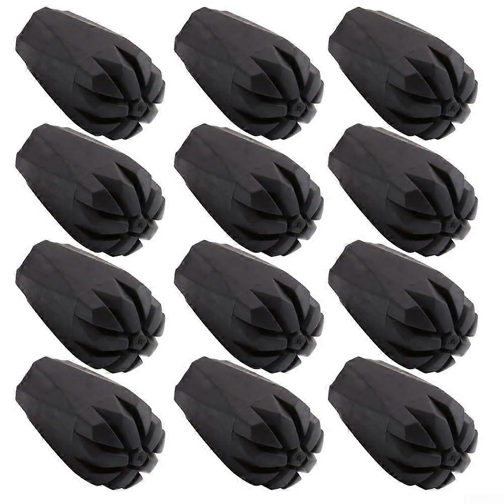 24PCS NonSlip Trekking Pole Tips Replacement  Durable Hiking Rubber Caps for Camping