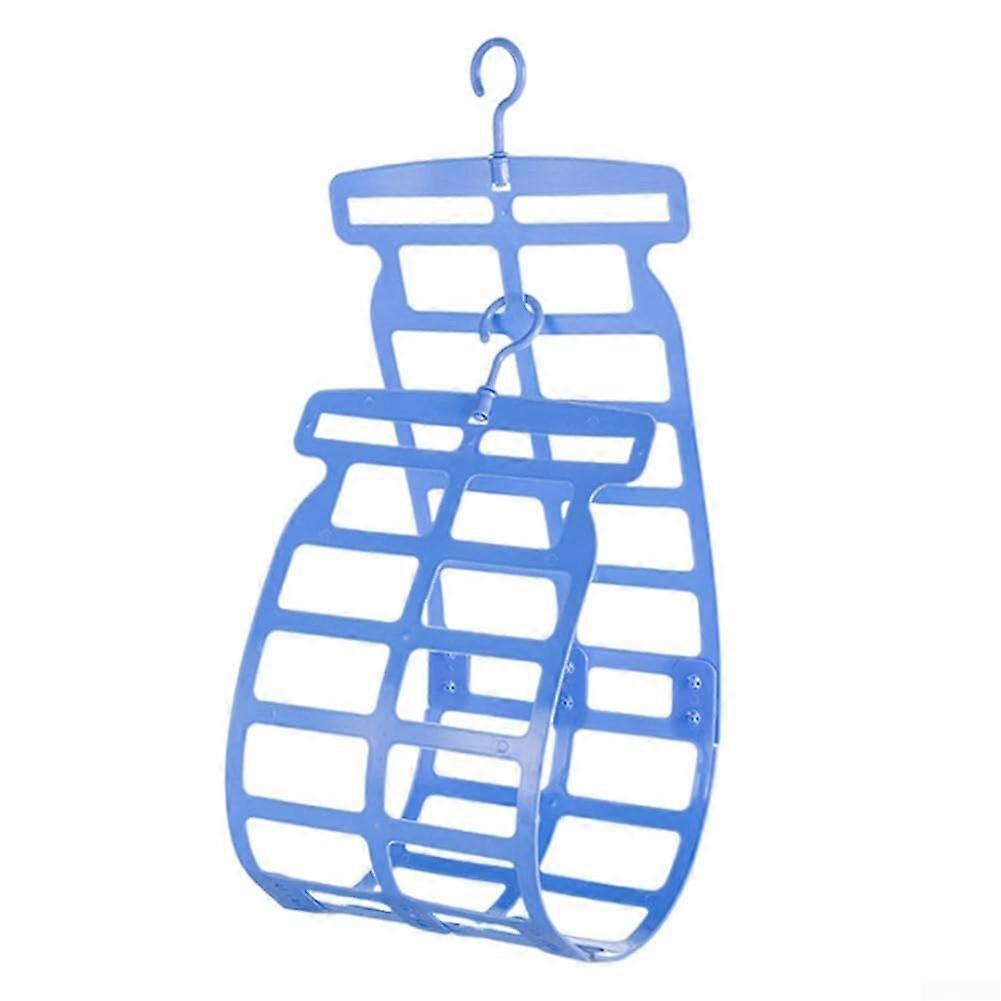 Foldable Drying Rack for Pillows Plush Toys Dolls  Space Saving Laundry Hanger Blue