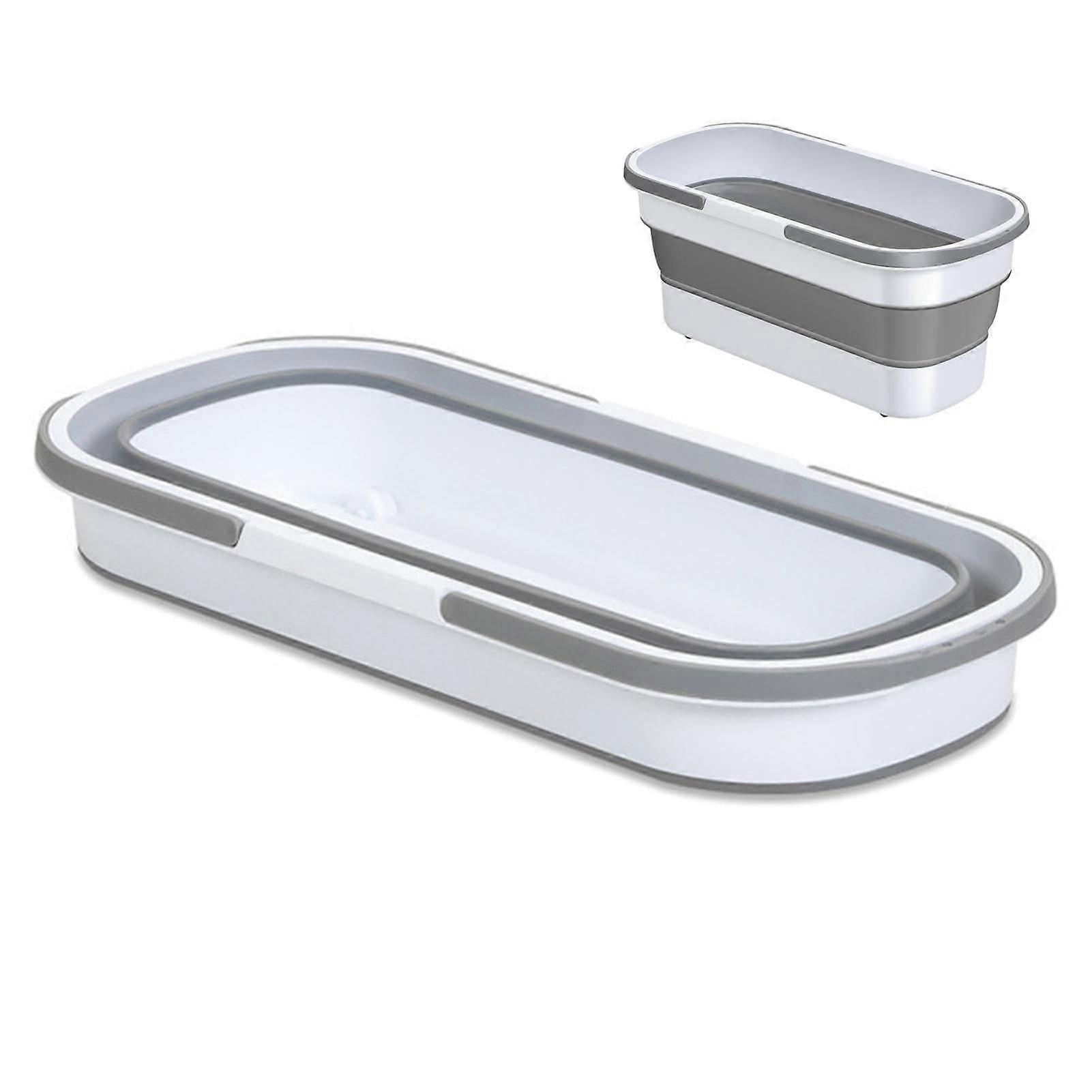 Foldable Mop Bucket with Wheels, Large Capacity Laundry Basket for Camping and Home Use