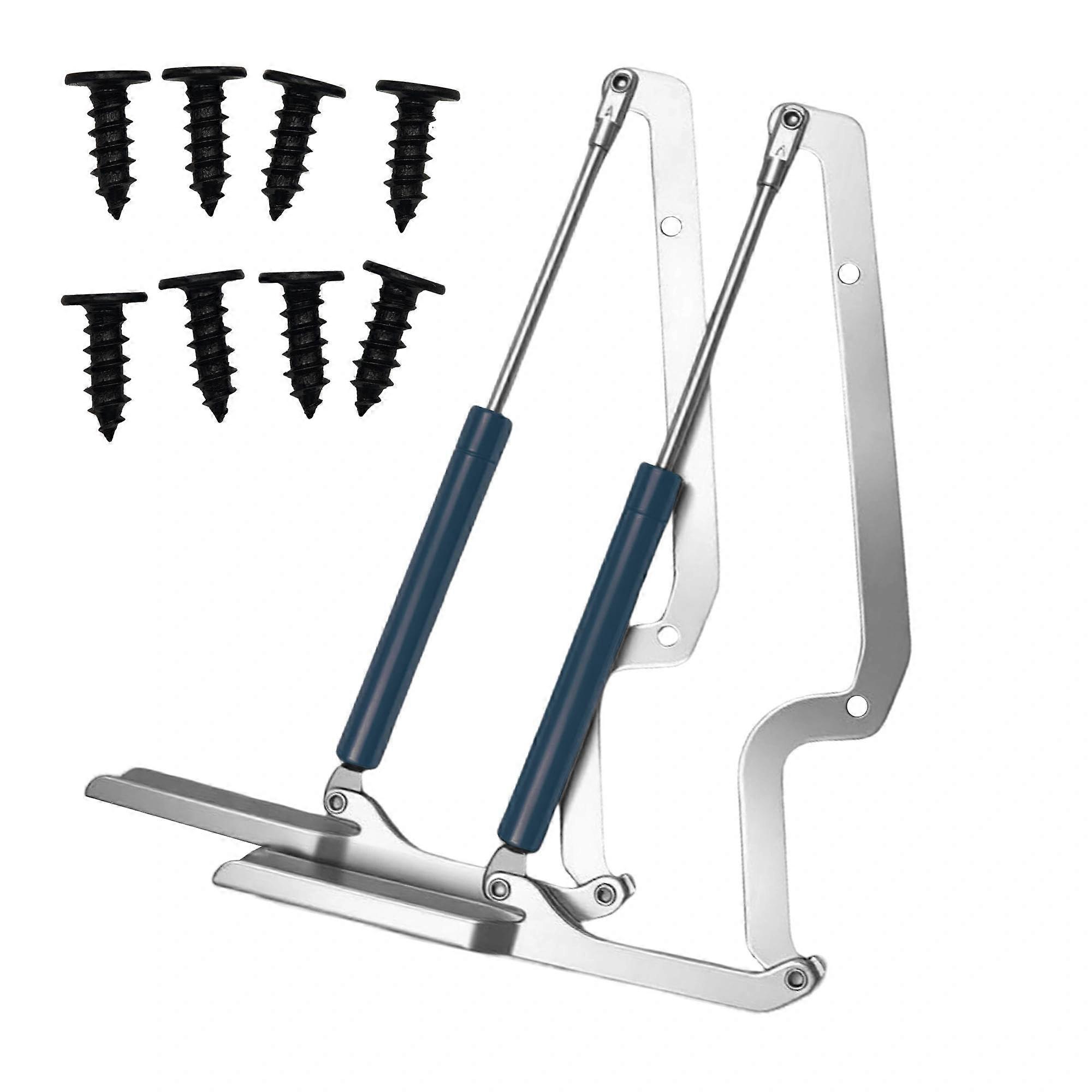 2 Pack Hinges for Keter Deck Box  Hydraulic Lid Support, CorrosionResistant Steel, Includes Screws