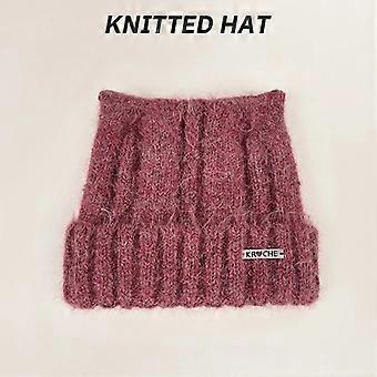 1 stuk Y2K gehaakte muts voor dames, warme, winddichte retro muts met kattenoortjes voor de winter, geschikt voor vakantie en buitenactiviteiten.