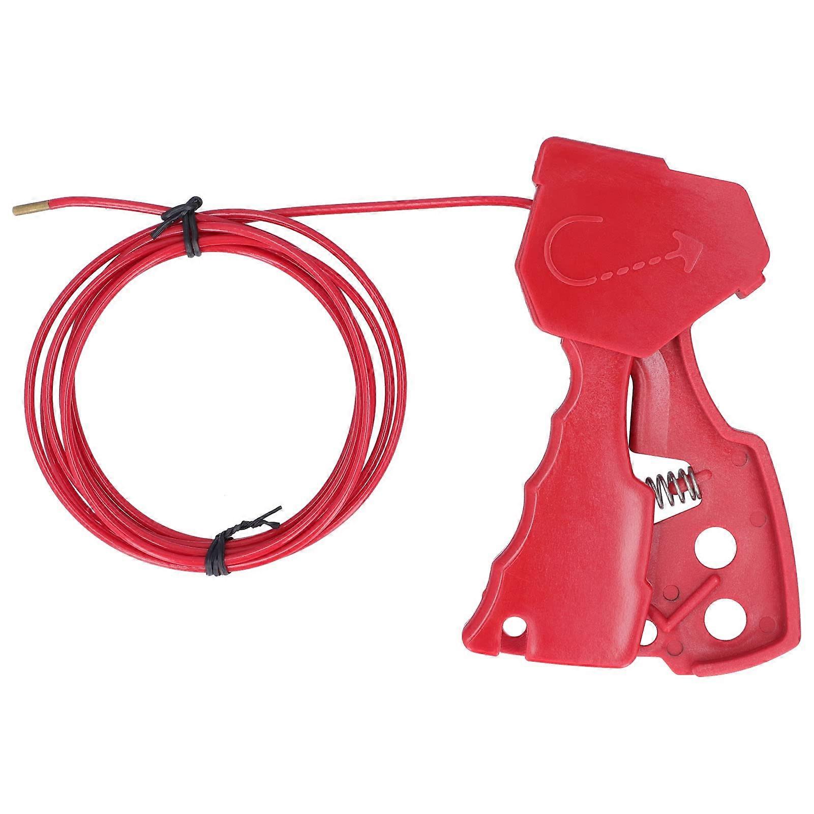 Cable Lockout Device with EasyLock Design, Adjustable 7MM Fit for Valves and Electrical Cabinets,  Temp Rustproof Nylon