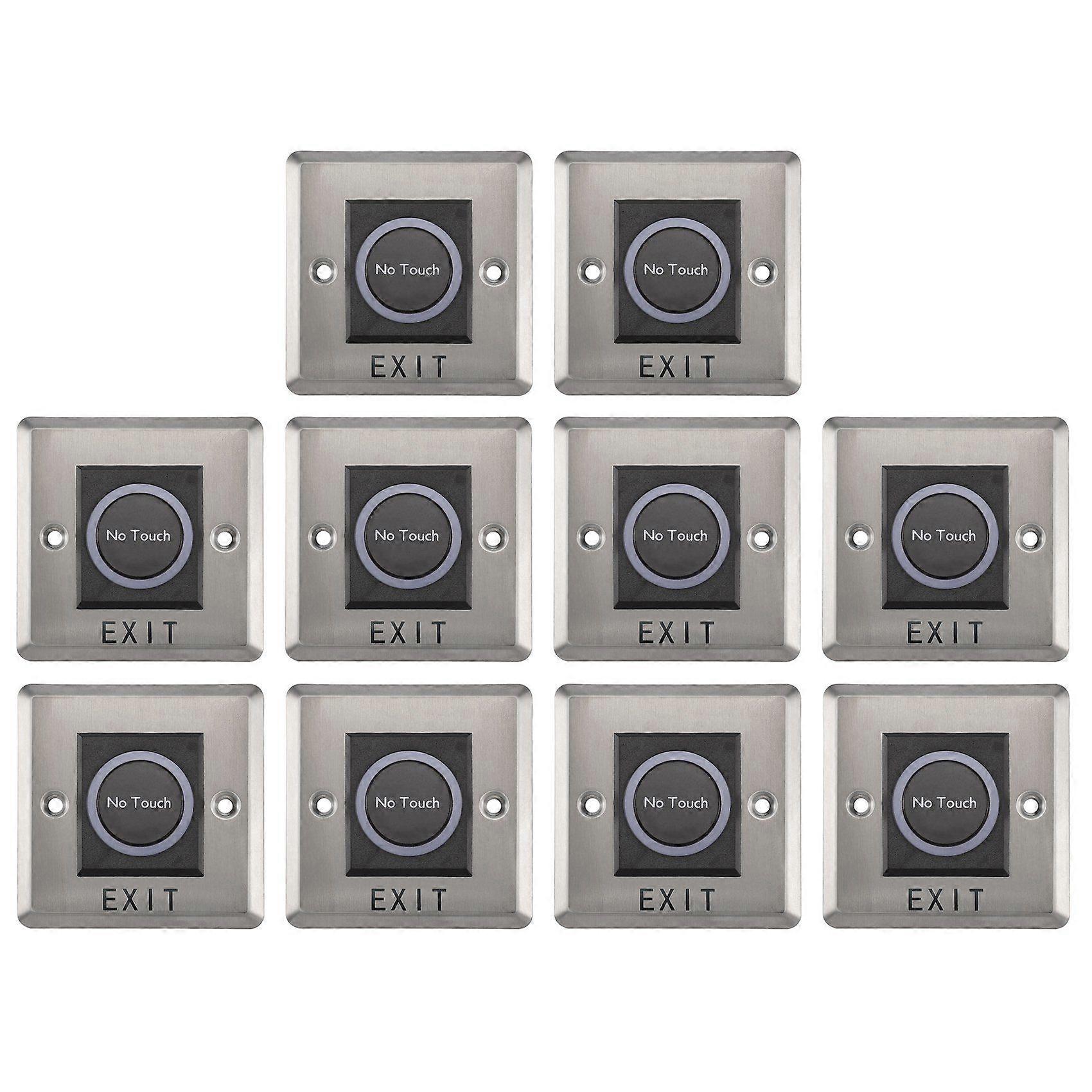 10X Infrared Sensor Switch No Contact Contactless Switches Door Release Exit Button with LED Indication