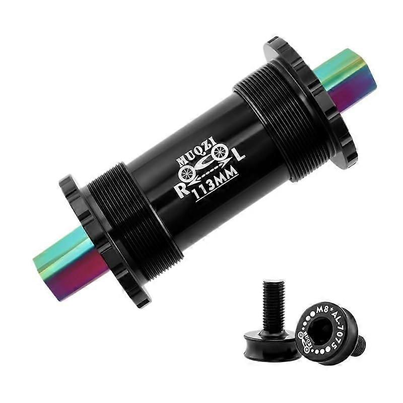 MTB Bottom Bracket Titanium Axle 113mm Ceramic Bearings Square Taper Lightweight Sealed