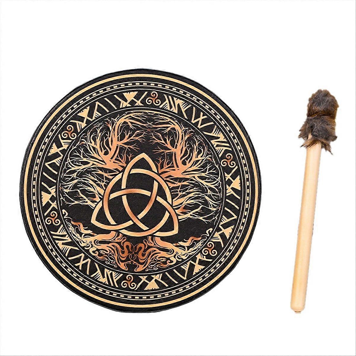 Celtic Drum with Drum Chakra Balancing Reflection Meditation Frame