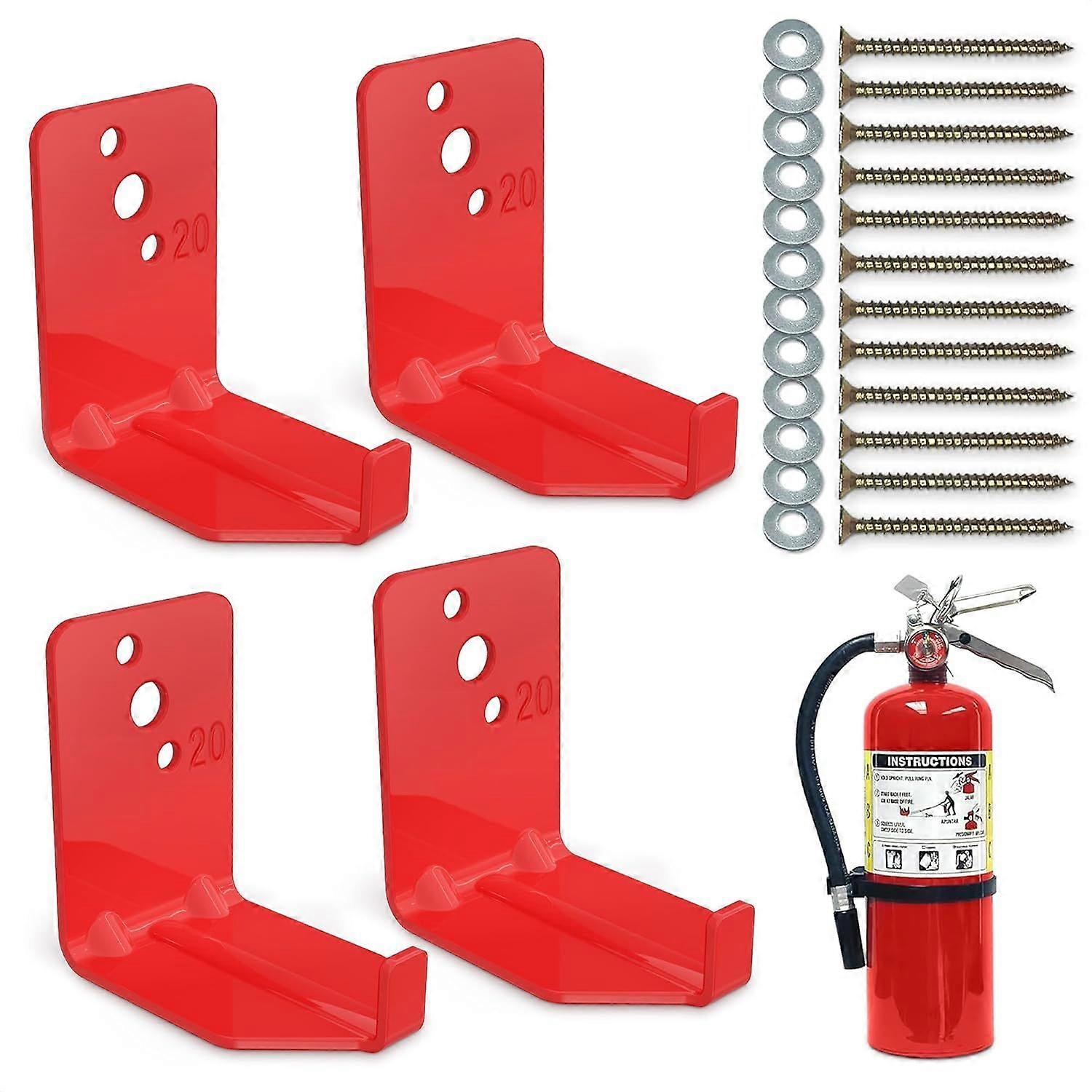 Set of 4 Fire Extinguisher Mount Bracket - 2.36  1.57  2.36 Fire