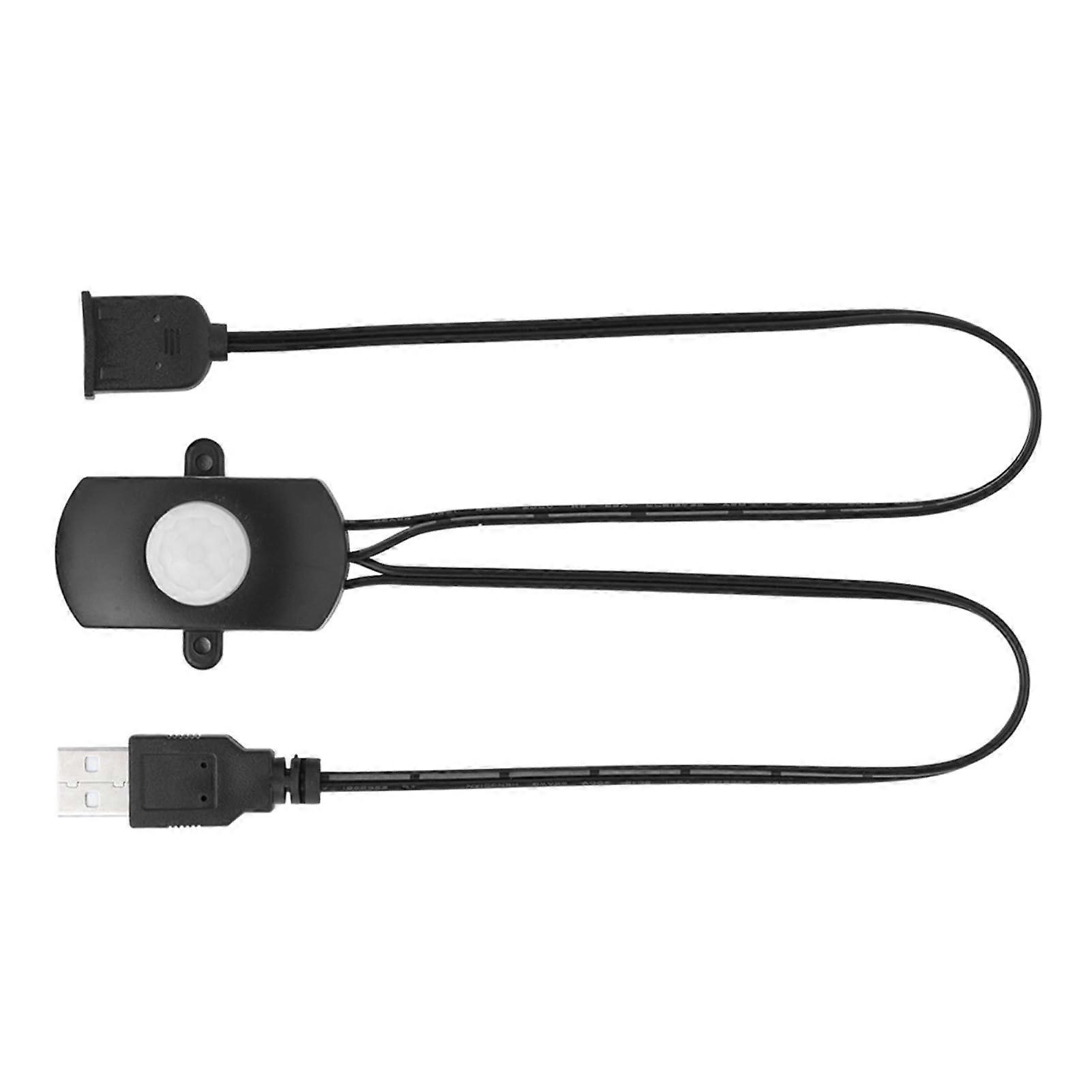 PIR Motion Sensor with USB Power, 120° Wide Coverage Infrared Detector for Automatic Home Lighting